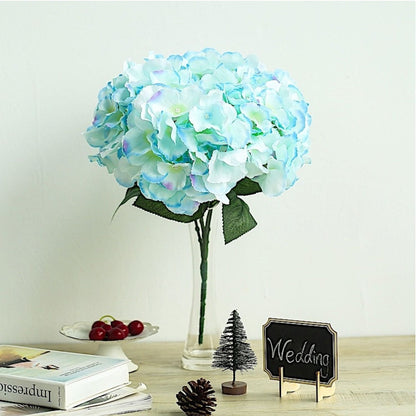 Home Collection  Pack of 25 Silk Hydrangea Flower Heads Artificial Floral Bouquet