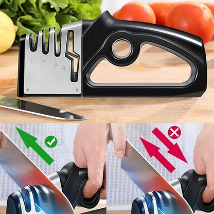 Home Collection 4-in-1 Knife Sharpener with Cut-Resistant Gloves