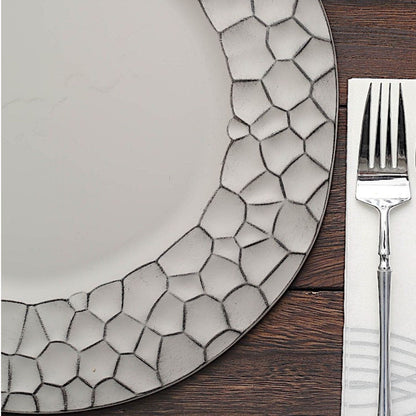 Home Collection 6-Pack Irregular Round Plastic Charger Plates 13"
