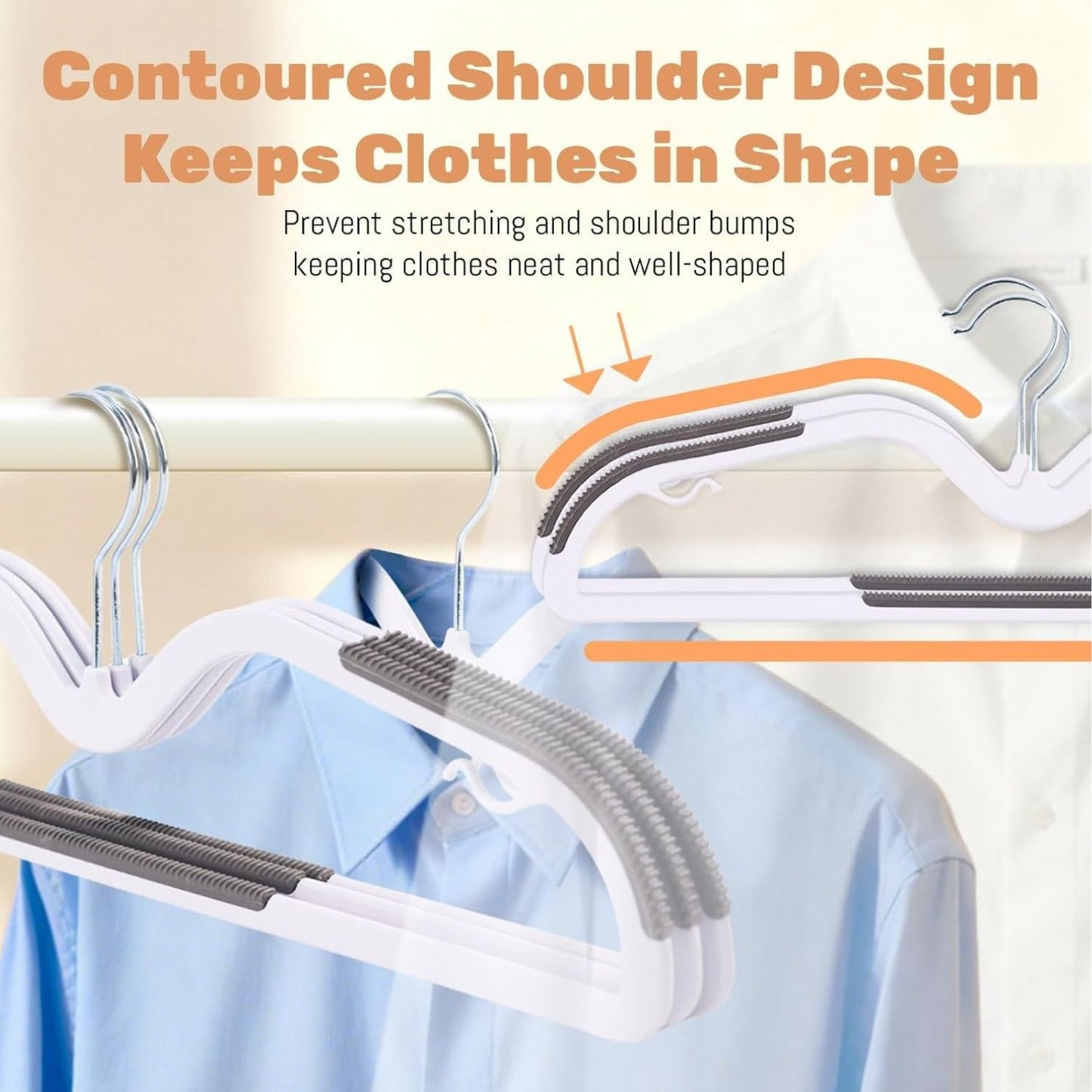 Home Collection 20 Pack Short Neck Plastic Clothes Hangers