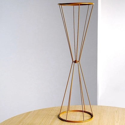 Home Collection Reversible Geometric Metal Flower Stand 27" Gold