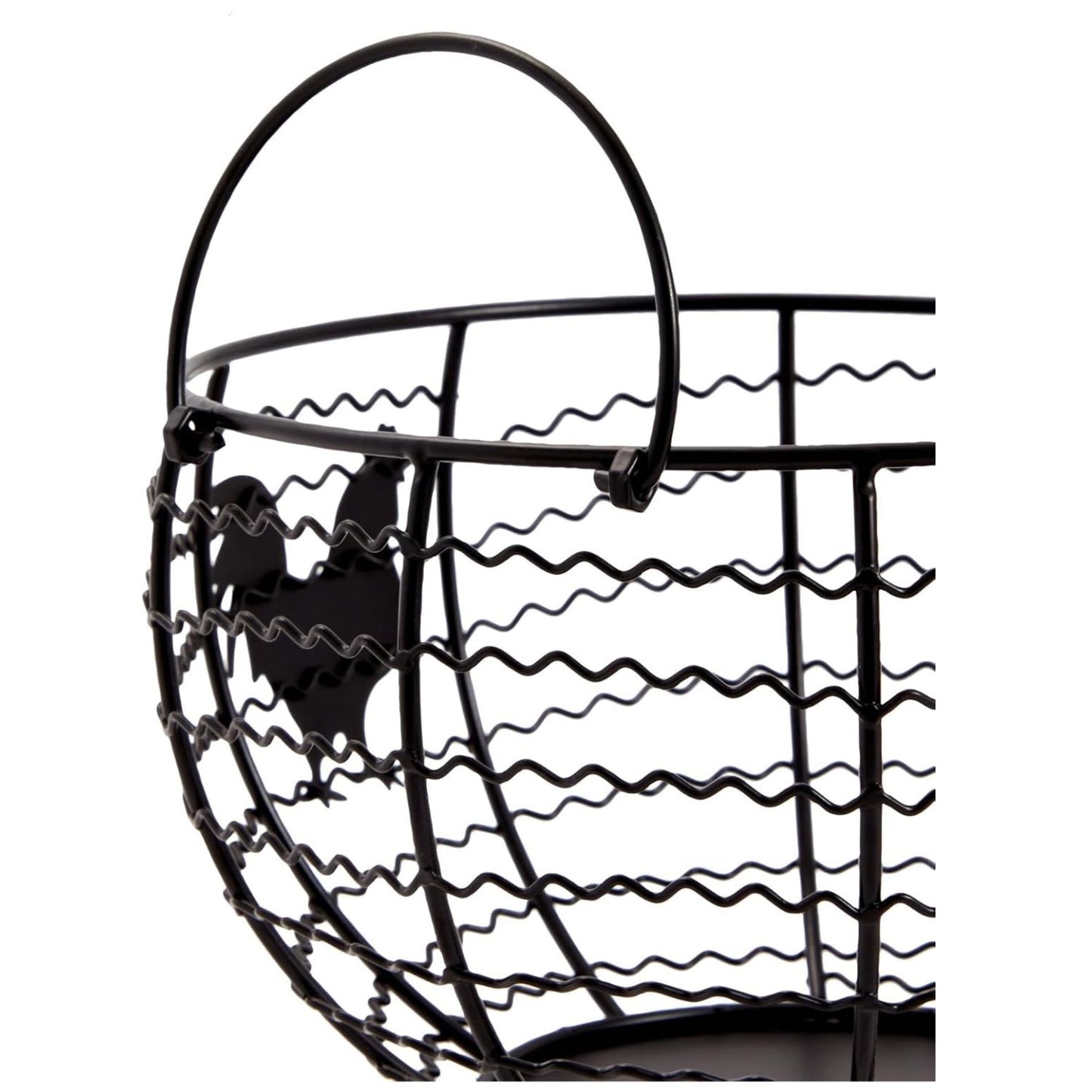 Home Collection Black Iron Farmhouse Egg Holder Basket