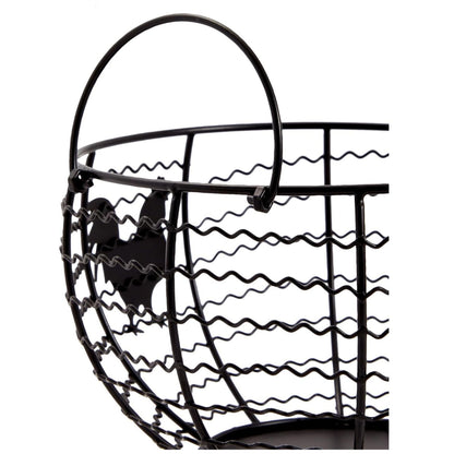 Home Collection Black Iron Farmhouse Egg Holder Basket