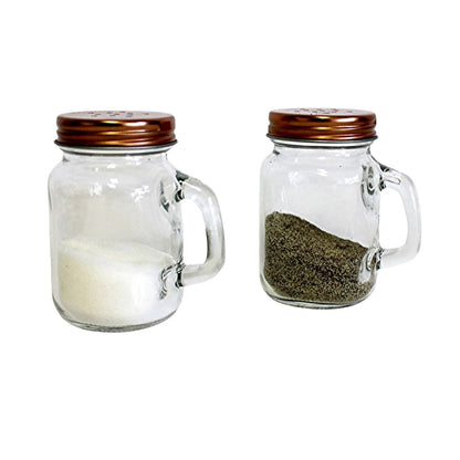 Home Collection Retro Mason Jar Salt and Pepper Shaker Set