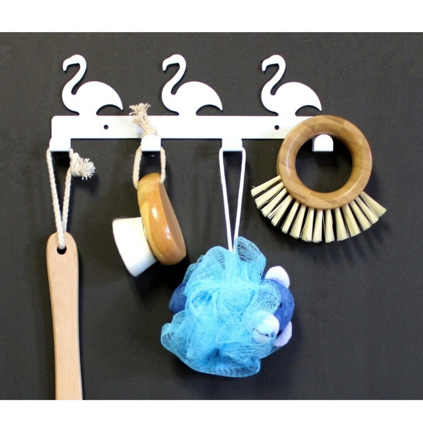 Home Collection Swan Wall Hook Rack 4 Hook Metal Key Holder