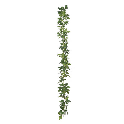 Home Collection 6 ft Green Silk Rose Leaves Garland