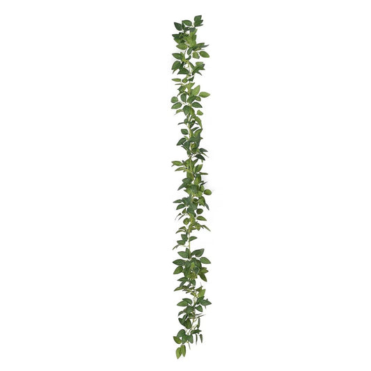 Home Collection 6 ft Green Silk Rose Leaves Garland