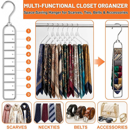 Home Collection Pack of 4 36-Hole Space Saving Closet Hangers