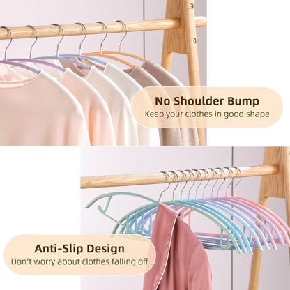 Home Collection Non-Slip Wide Sweater Hangers No Shoulder Bump 16.5 Inch