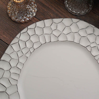 Home Collection 6-Pack Irregular Round Plastic Charger Plates 13"