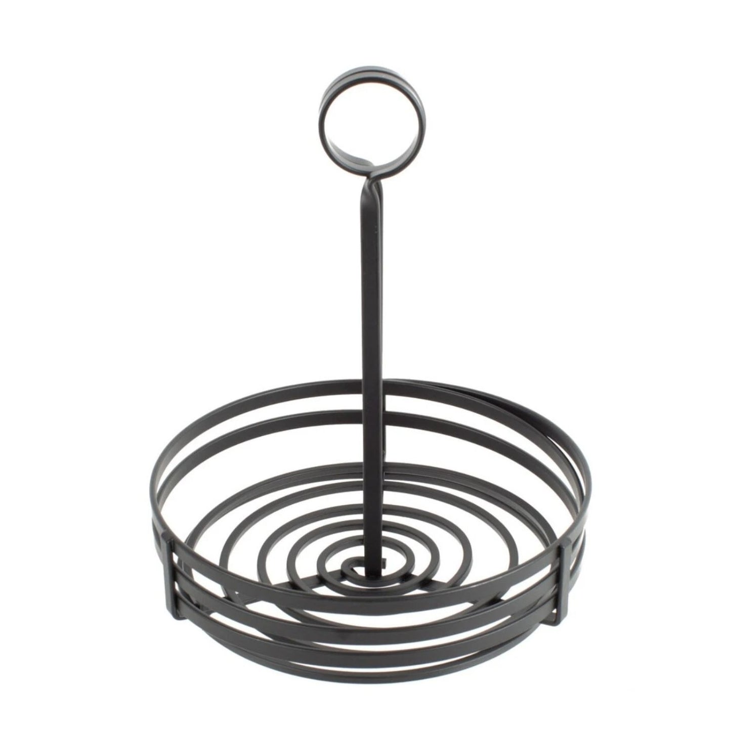 Home Collection Black Iron Metal Condiment Caddy with Card Holder