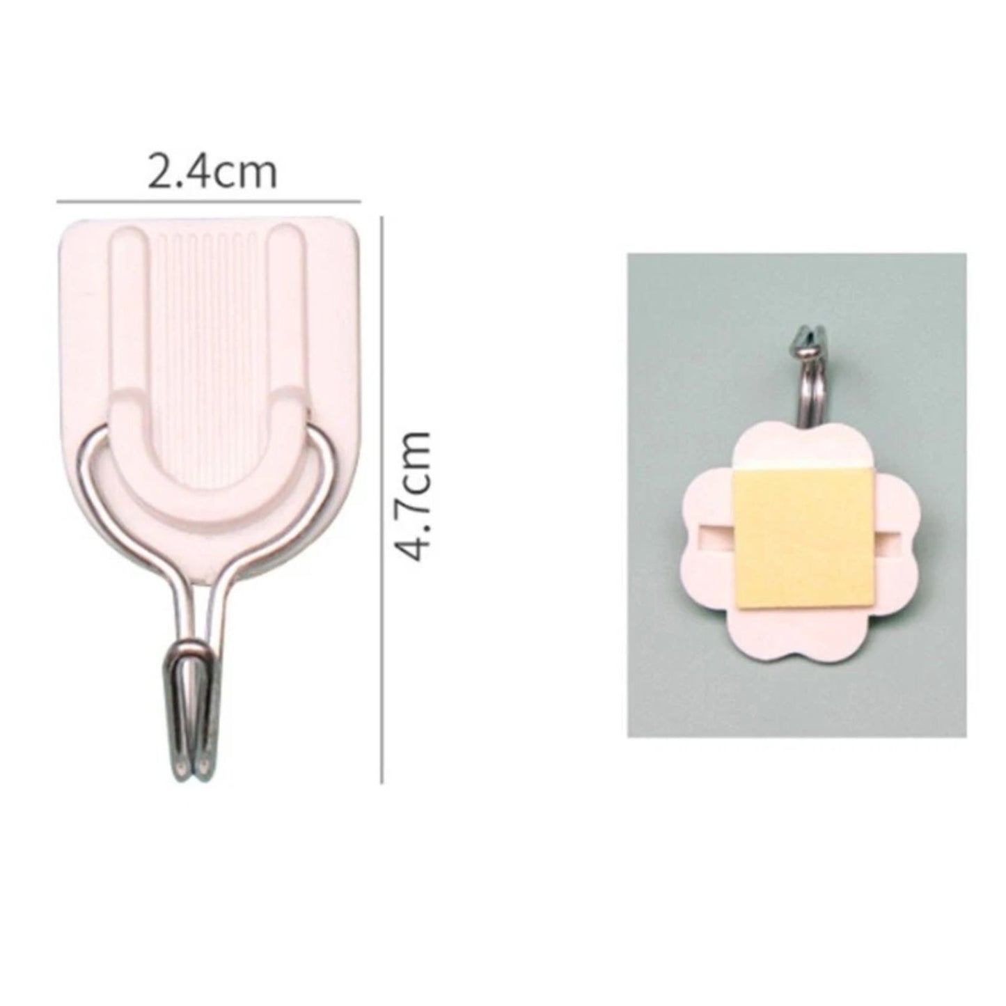 Home Collection Pack of 4 Heavy Duty Self Adhesive Wall Hooks
