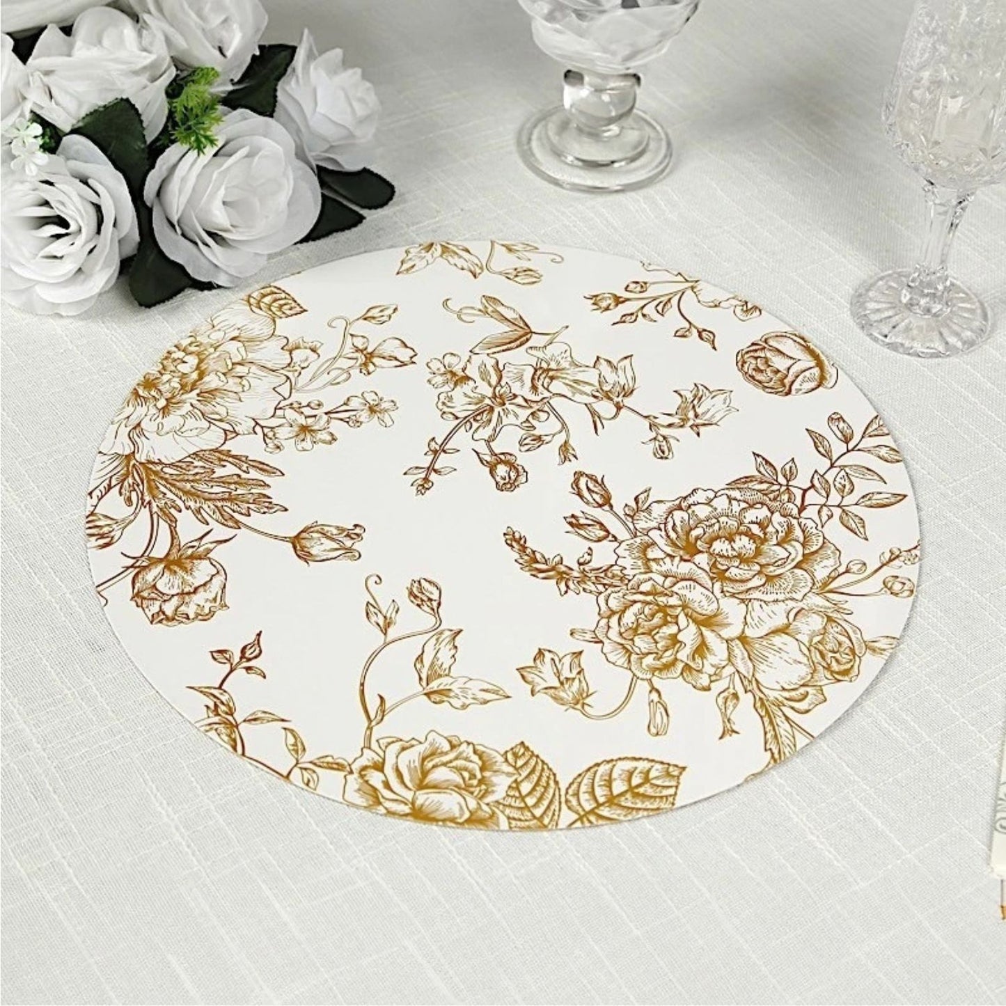 Home Collection Pack of 10 White Cardboard Paper Placemats 13 Inch