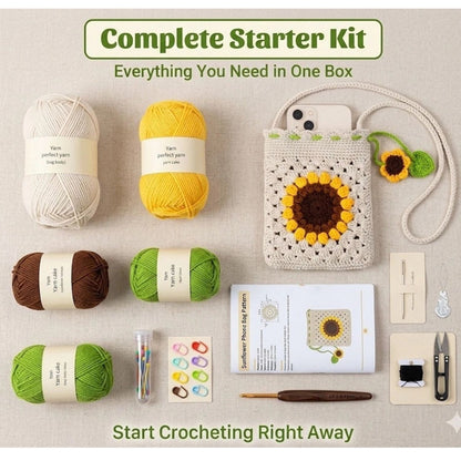 Home Collection Phone Bag Crochet Kit for Beginners