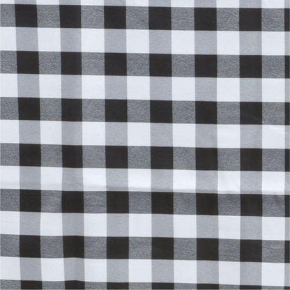 Home Collection Checkered Gingham Polyester Round Tablecloth 108"
