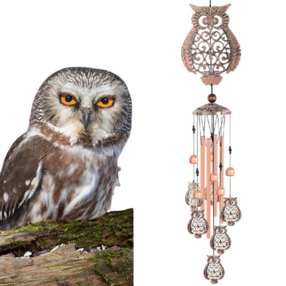 Home Collection Animal-Themed Metal Wind Chimes 4-Tube Garden Decor