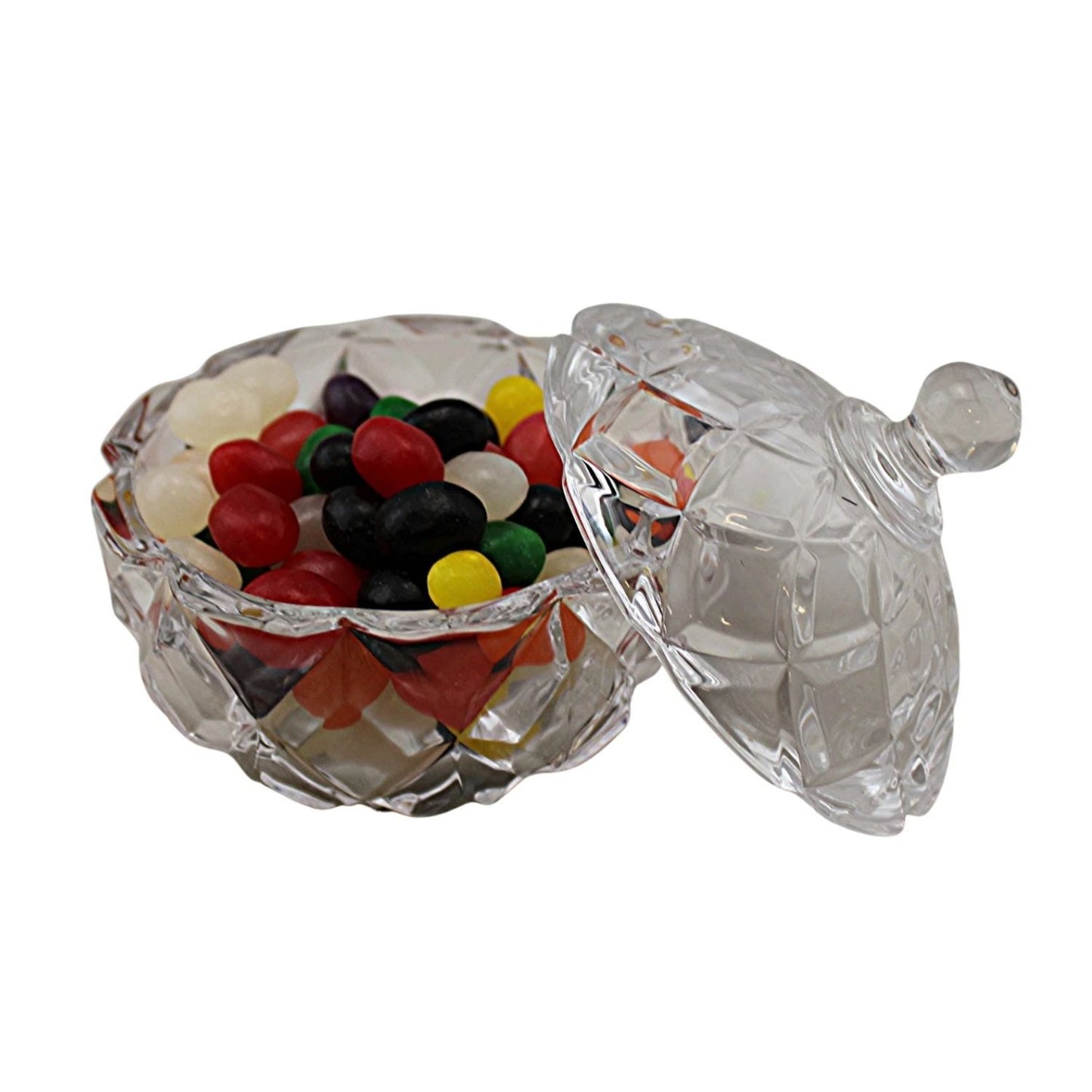 Home Collection Candy and Sugar Bowl with Lid Clear Kitchen Storage Container