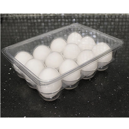Home Collection Clear Stackable 12 Egg Holder with Lid