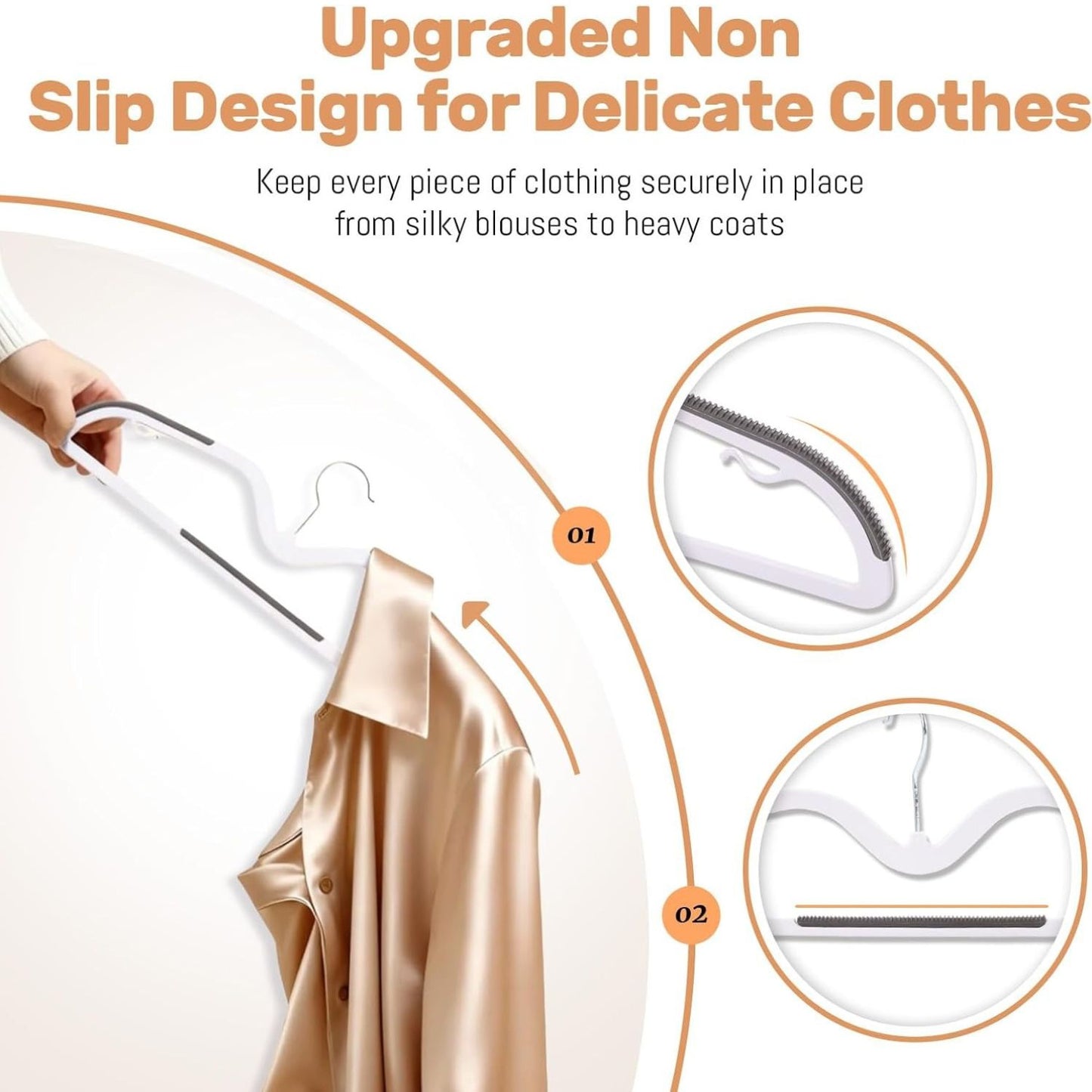 Home Collection 20 Pack Short Neck Plastic Clothes Hangers