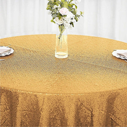 Home Collection Round Sequined Tablecloth 108 Inch