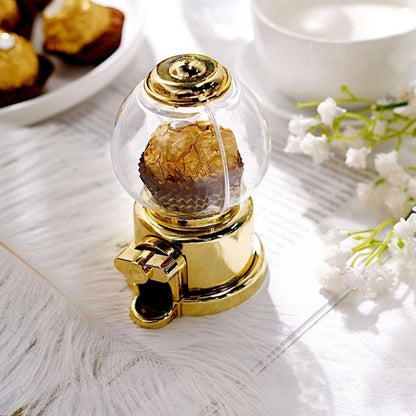 Home Collection Pack of 12 Gold Clear Mini Candy Dispenser 3.5"