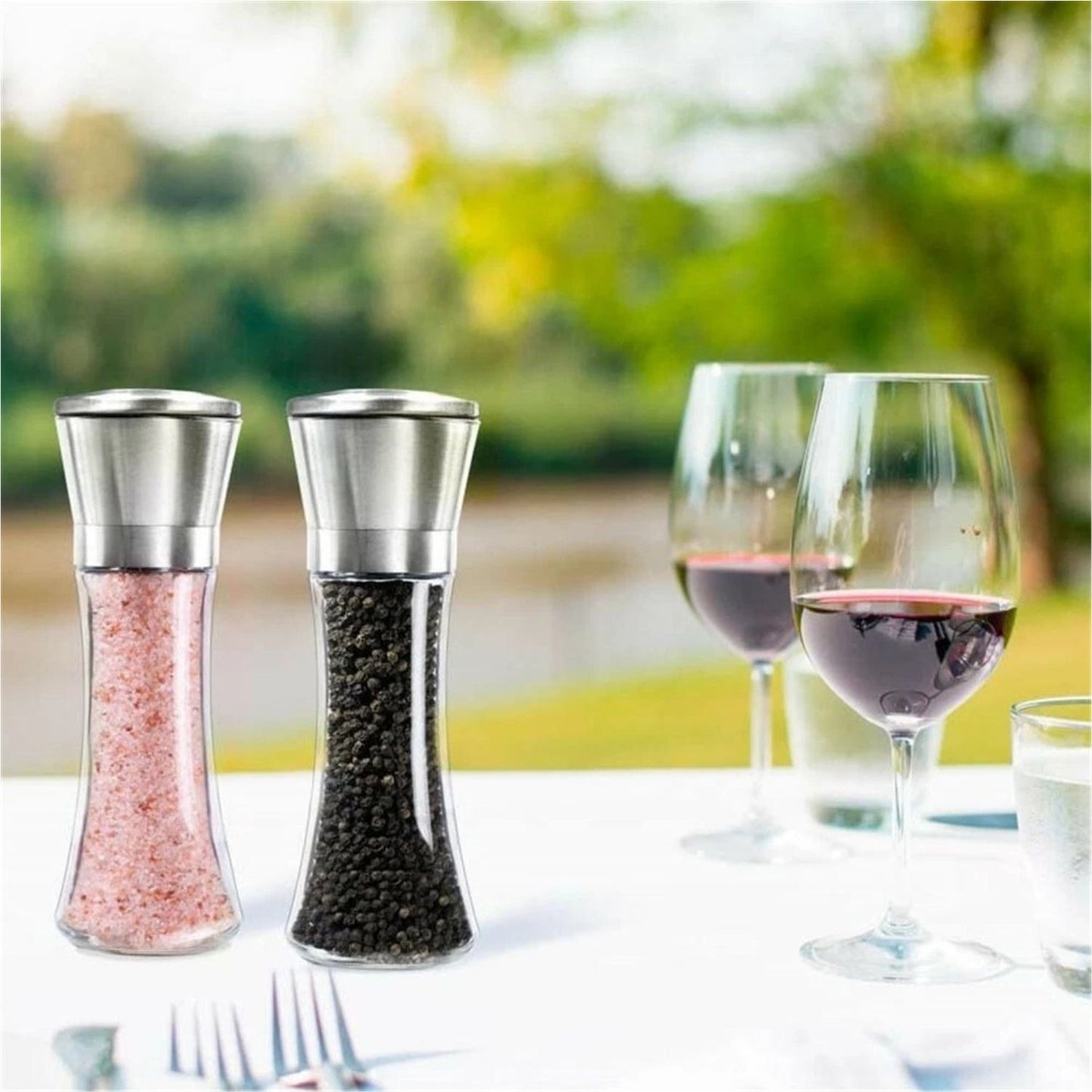 Home Collection Premium Stainless Steel Salt and Pepper Grinder Set