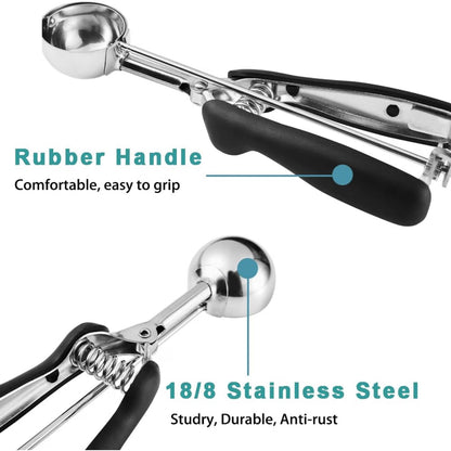 Home Collection Stainless Steel Cookie Dough Scoop Tablespoon Baking Scoop with Comfortable Grip