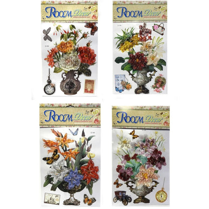 Home Collection 2Pack 5D Flower Wall Stickers
