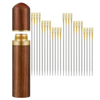 Home Collection Pack of 24 Self Threading Sewing Needles with Case