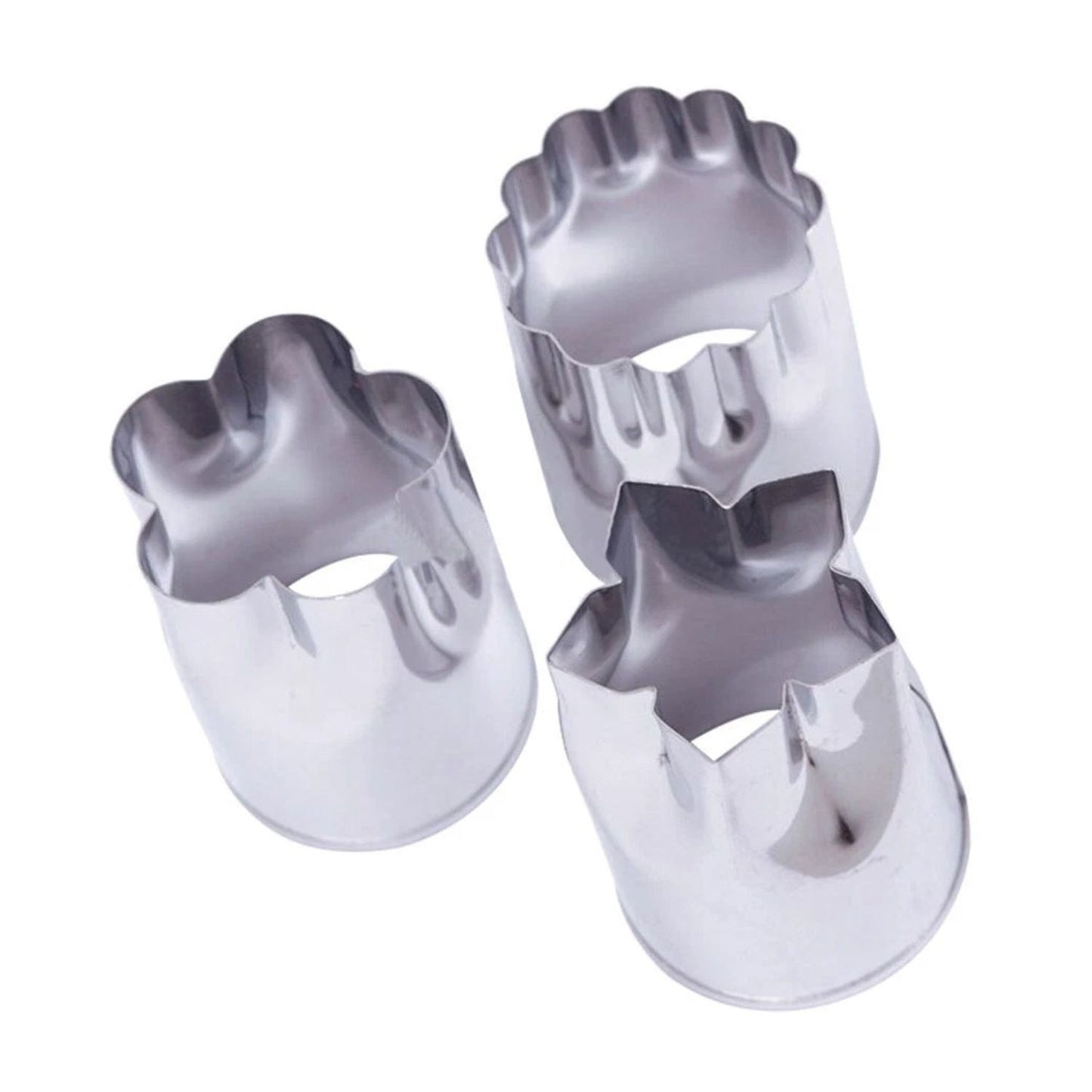 Home Collection 8Pcs Stainless Steel Flower Shape Fruit and Vegetable Cutter Mold Set