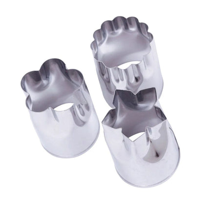 Home Collection 8Pcs Stainless Steel Flower Shape Fruit and Vegetable Cutter Mold Set