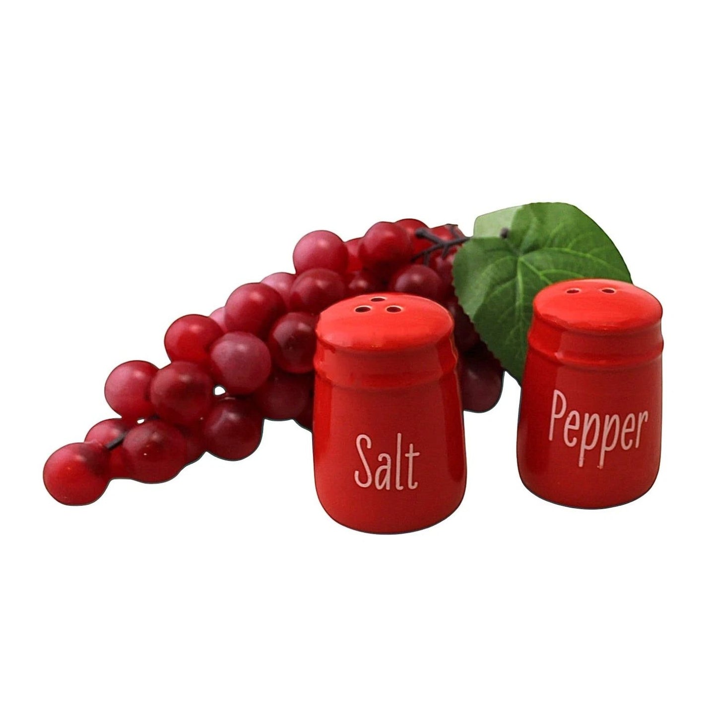 Home Collection Red Ceramic Salt and Pepper Shaker Set 2oz