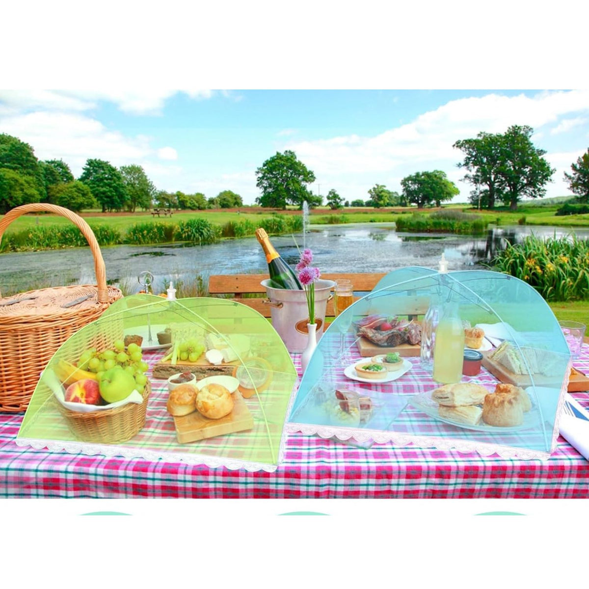 Home Collection Reusable Collapsible Mesh Food Cover Tent for Outdoor Dining