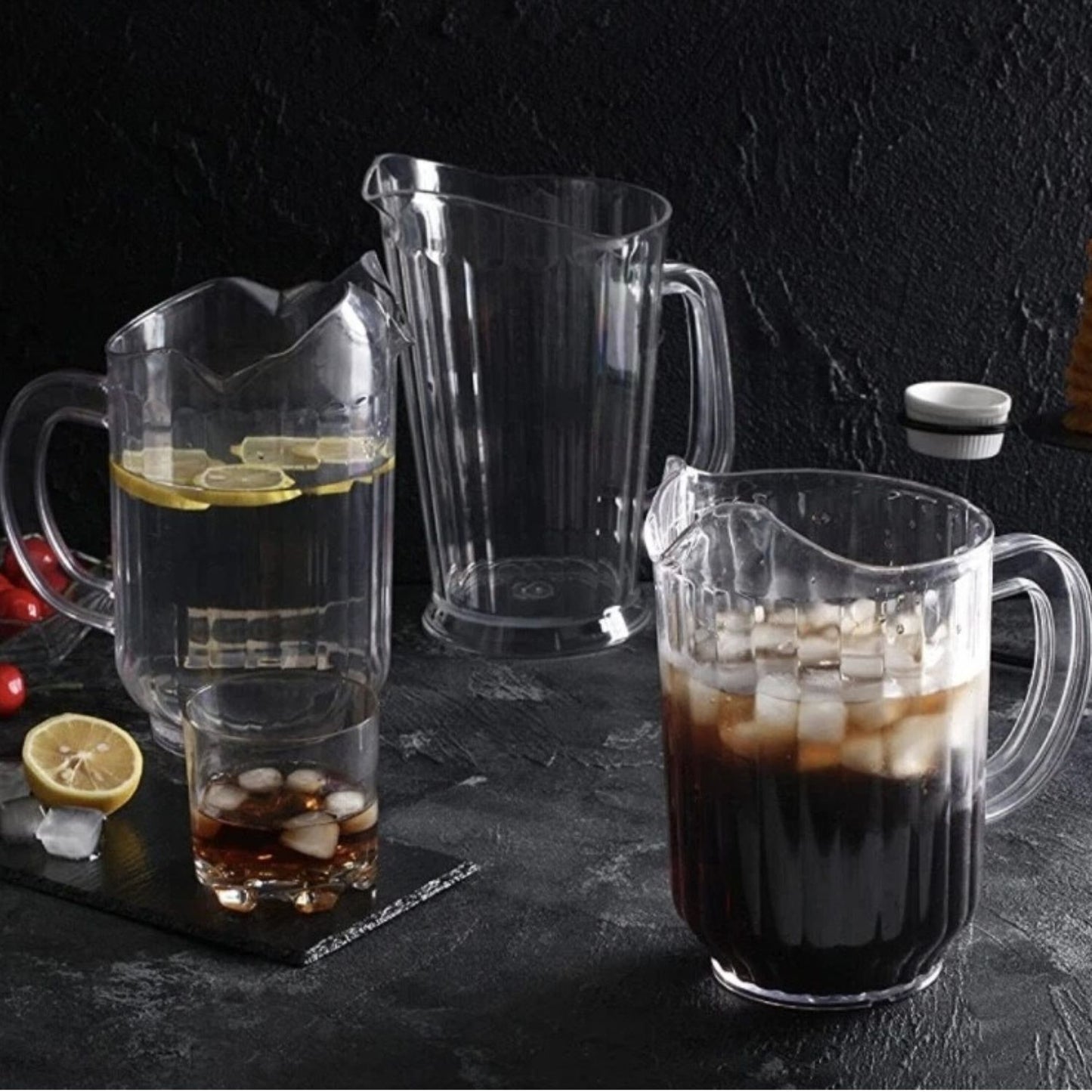 Home Collection Durable Clear Plastic Water Pitcher