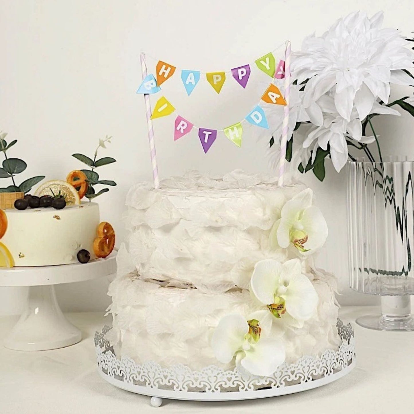 Home Collection Happy Birthday Cake Topper Banner Set