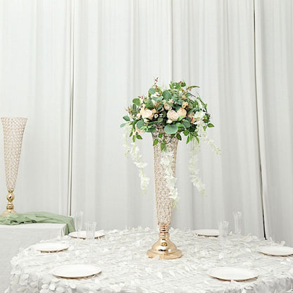 2Pcs Metal Trumpet Vases