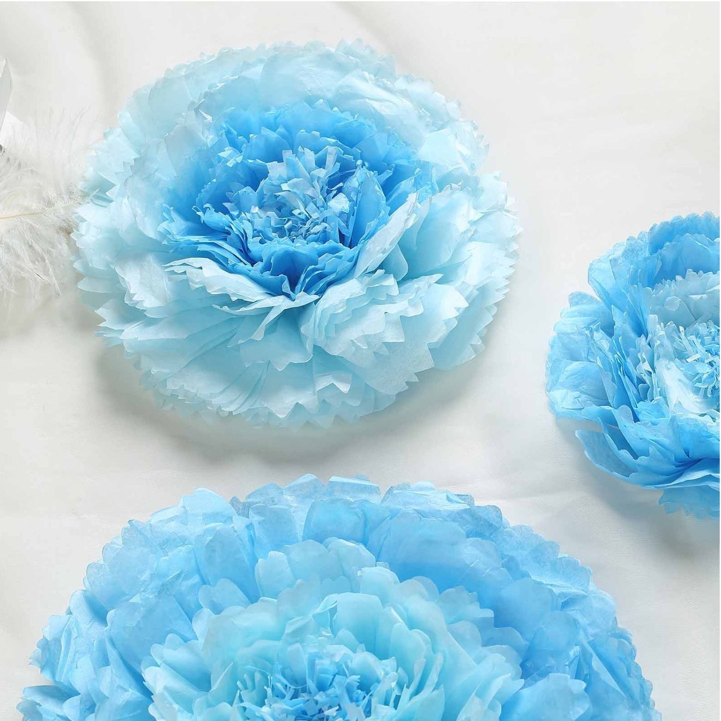 Home Collection Pack of 12 Large Carnation Paper Tissue Flowers