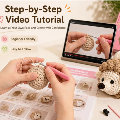 Home Collection Hedgehog Mushroom Crochet Kit for Beginners
