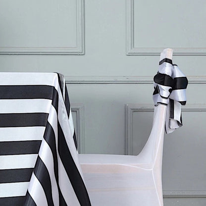 Home Collection 10Pcs Satin Stripe Chair Sashes