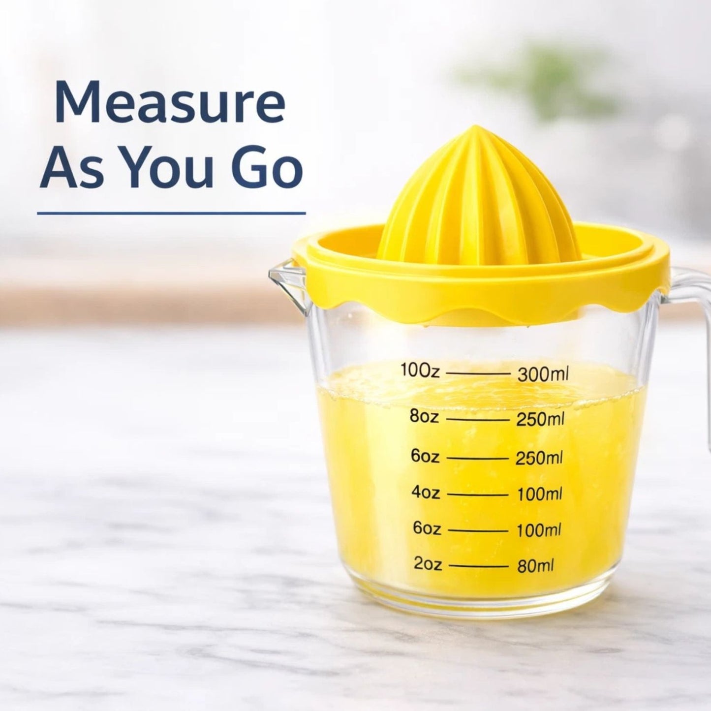 Home Collection Manual Citrus Juicer with 10 oz Measuring Cup