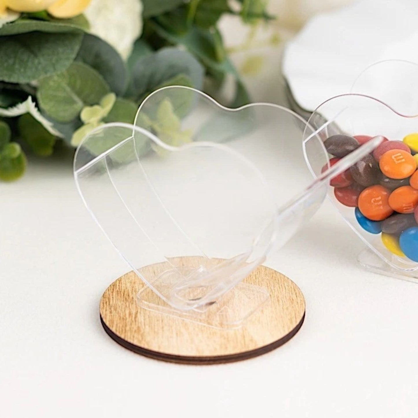 Home Collection  Pack of 24 2oz Clear Heart Shaped Mini Dessert Cups with Spoons