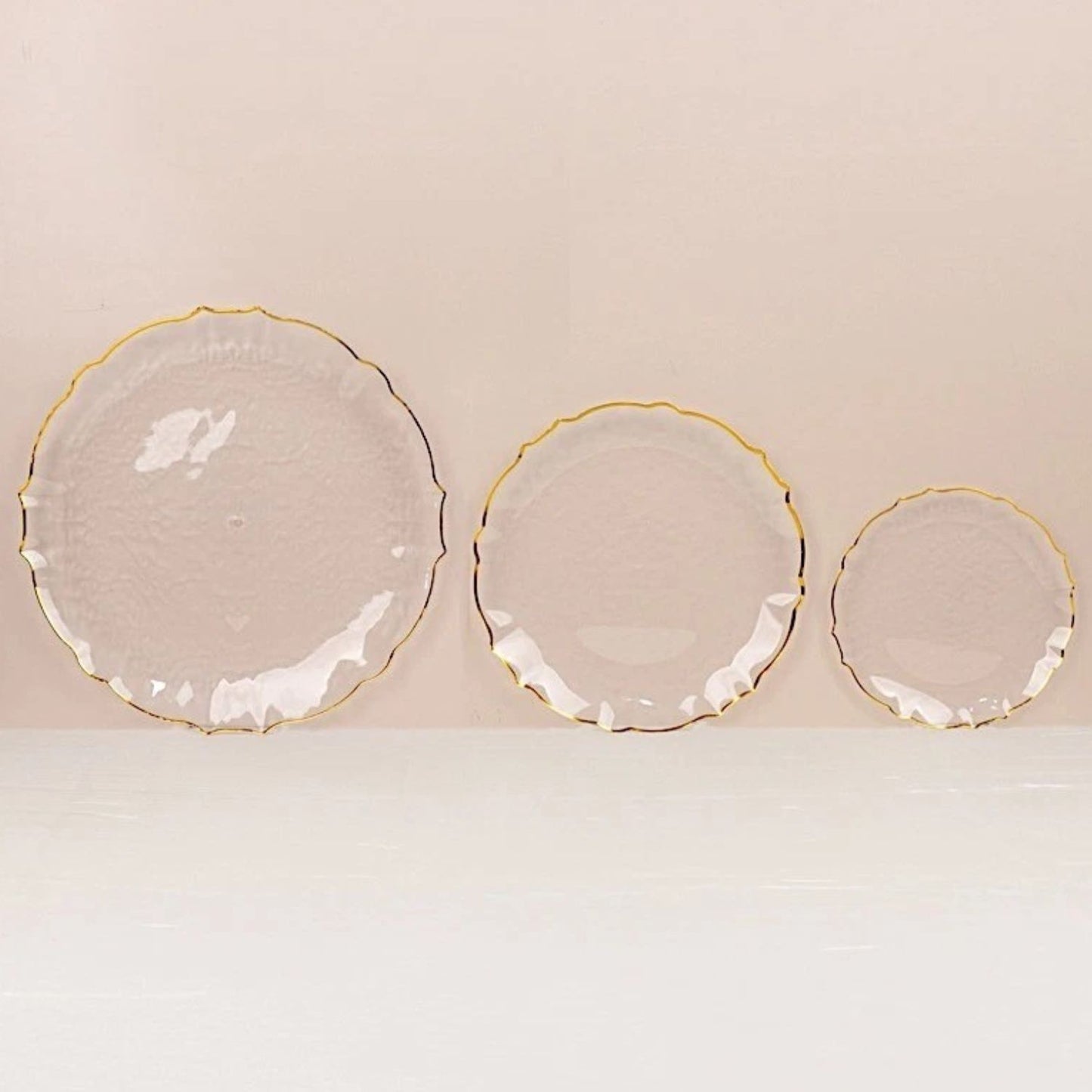 Home Collection 10-Pack Clear Plastic Dinner Salad Plates 7"