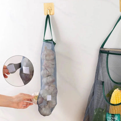 Home Collection Pack of 3 Mesh Produce Bags Hanging Fruit and Vegetable Storage Bag