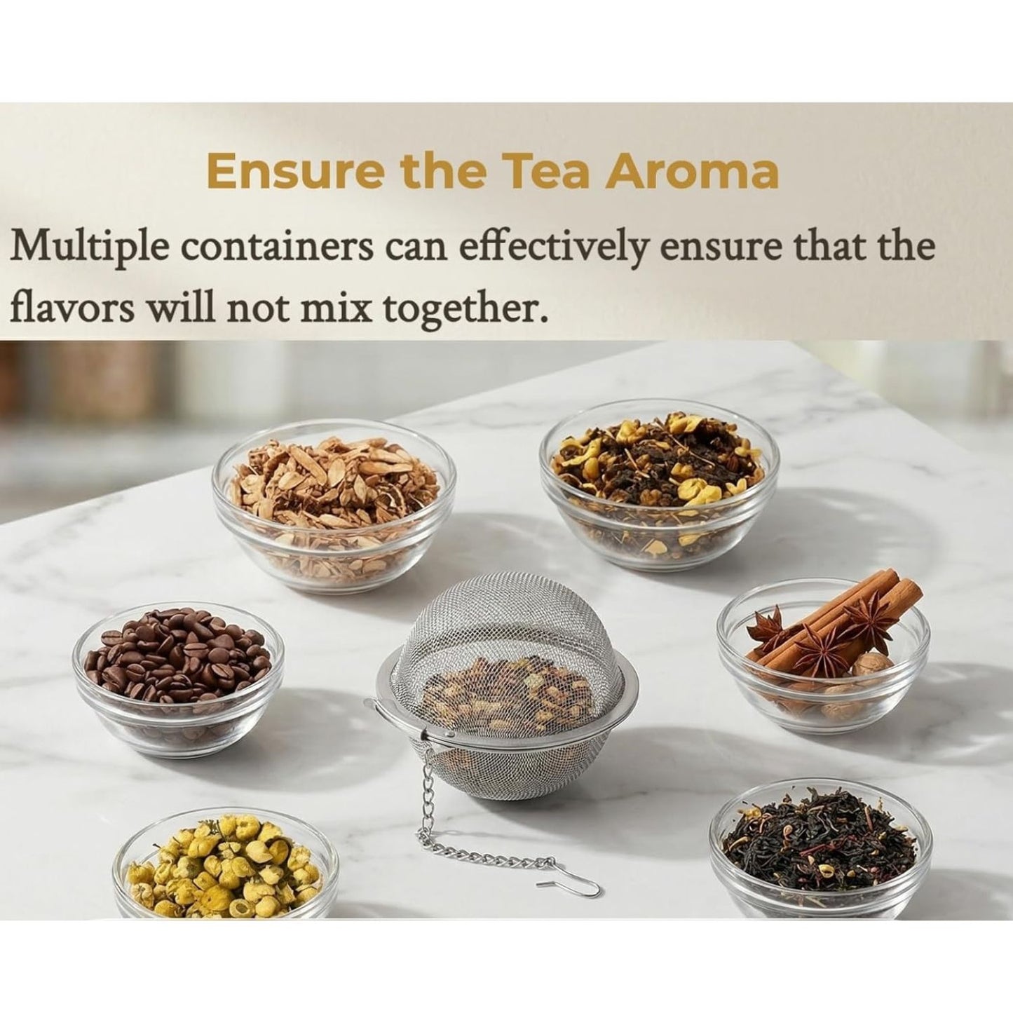 Home Collection Stainless Steel Tea Infuser for Loose Leaf Tea with Chain