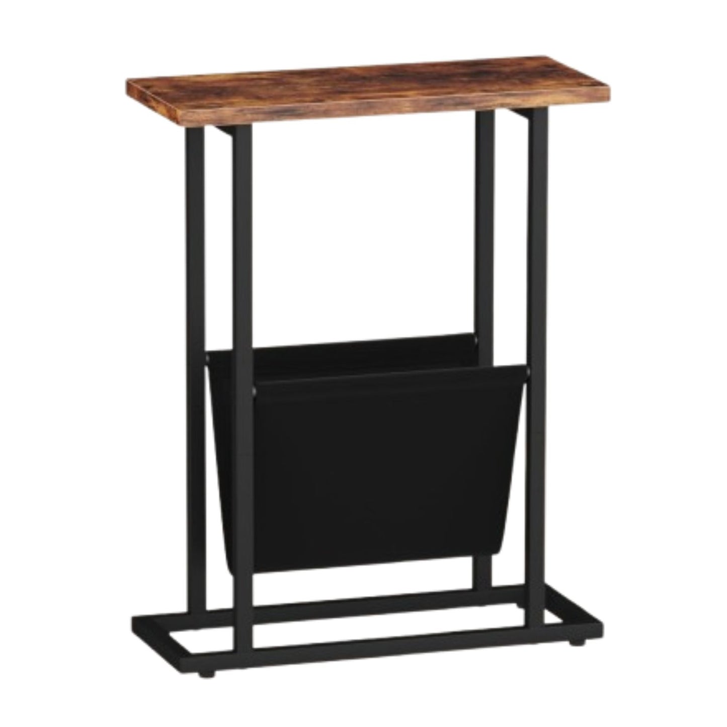 Home Collection Narrow Side Table with Magazine Holder
