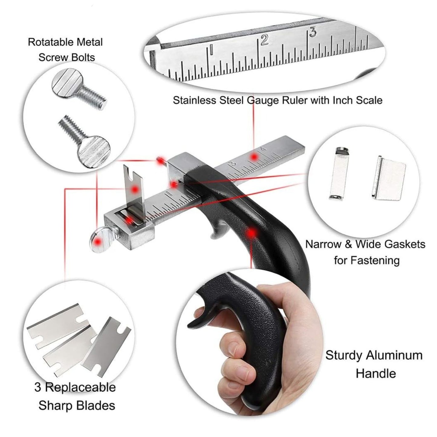 Home Collection Leather Strap Cutter Tool