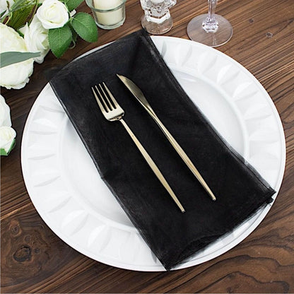 Home Collection Pack of 10 Organza Table Napkins 23x23 Inch
