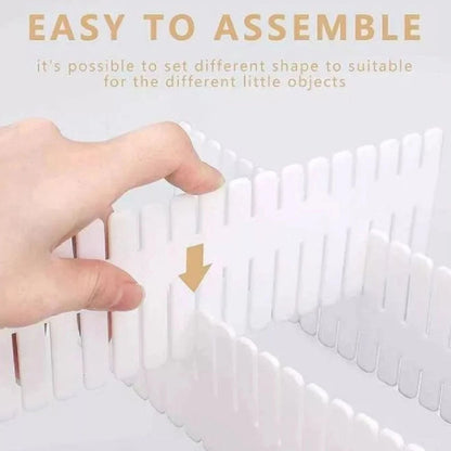 Home Collection Pack of 8 Adjustable Drawer Dividers Set DIY Storage Organizers
