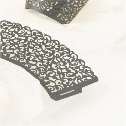 Home Collection Pack of 25 Laser Cut Lace Paper Cupcake Liners Muffin Wrappers