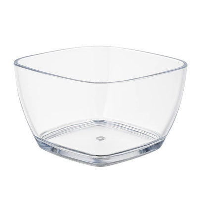 Home Collection Pack of 2 Acrylic Serving Bowls 5.5 Inch Clear Salad Snack Dish Set